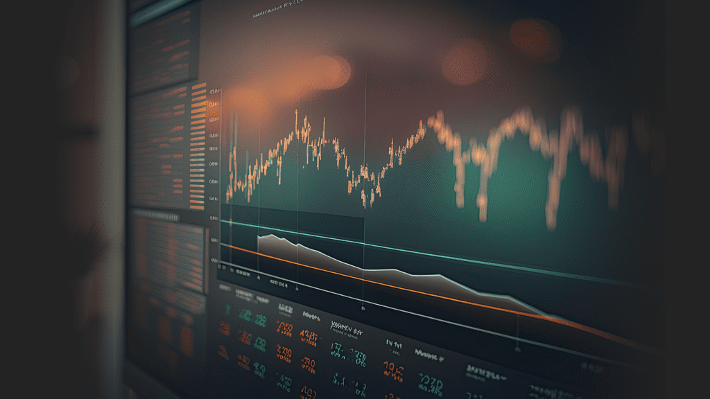 electronic trading results on screen